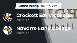 Recap: Crockett Early College  vs. Navarro Early College  2020