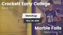 Matchup: Crockett vs. Marble Falls  2020