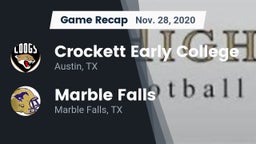 Recap: Crockett Early College  vs. Marble Falls  2020