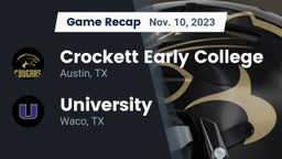Recap: Crockett Early College  vs. University  2023
