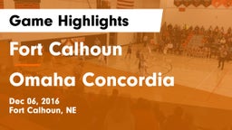 Fort Calhoun  vs Omaha Concordia  Game Highlights - Dec 06, 2016