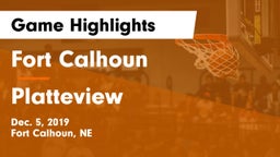 Fort Calhoun  vs Platteview  Game Highlights - Dec. 5, 2019