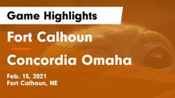 Fort Calhoun  vs Concordia Omaha Game Highlights - Feb. 15, 2021