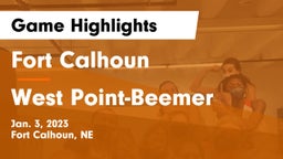 Fort Calhoun  vs West Point-Beemer  Game Highlights - Jan. 3, 2023