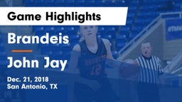 Brandeis  vs John Jay  Game Highlights - Dec. 21, 2018