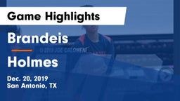 Brandeis  vs Holmes  Game Highlights - Dec. 20, 2019