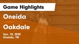 Oneida  vs Oakdale Game Highlights - Jan. 10, 2020