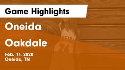 Oneida  vs Oakdale Game Highlights - Feb. 11, 2020