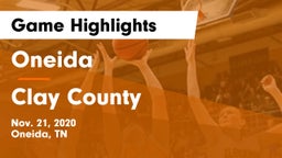 Oneida  vs Clay County Game Highlights - Nov. 21, 2020