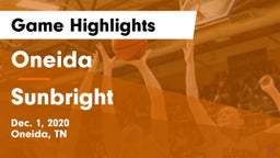 Oneida  vs Sunbright Game Highlights - Dec. 1, 2020