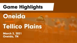 Oneida  vs Tellico Plains Game Highlights - March 3, 2021