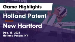 Holland Patent  vs New Hartford  Game Highlights - Dec. 13, 2023