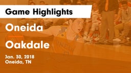 Oneida  vs Oakdale Game Highlights - Jan. 30, 2018