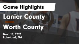 Lanier County  vs Worth County  Game Highlights - Nov. 18, 2023
