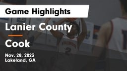 Lanier County  vs Cook  Game Highlights - Nov. 28, 2023