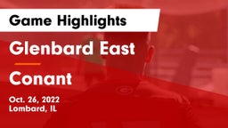 Glenbard East  vs Conant  Game Highlights - Oct. 26, 2022