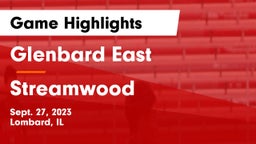 Glenbard East  vs Streamwood Game Highlights - Sept. 27, 2023