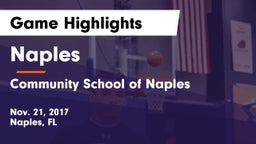 Naples  vs Community School of Naples Game Highlights - Nov. 21, 2017