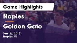 Naples  vs Golden Gate  Game Highlights - Jan. 26, 2018