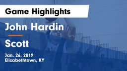 John Hardin  vs Scott  Game Highlights - Jan. 26, 2019