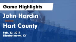 John Hardin  vs Hart County  Game Highlights - Feb. 12, 2019