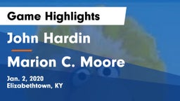 John Hardin  vs Marion C. Moore  Game Highlights - Jan. 2, 2020