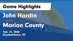 John Hardin  vs Marion County  Game Highlights - Feb. 21, 2020