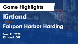 Kirtland  vs Fairport Harbor Harding  Game Highlights - Jan. 11, 2020