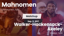 Matchup: Mahnomen  vs. Walker-Hackensack-Akeley  2017