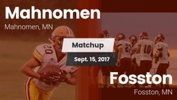 Matchup: Mahnomen  vs. Fosston  2017