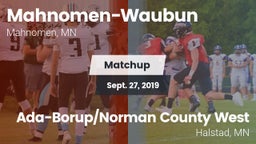 Matchup: Mahnomen  vs. Ada-Borup/Norman County West 2019