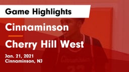Cinnaminson  vs Cherry Hill West  Game Highlights - Jan. 21, 2021