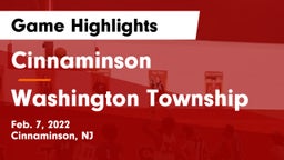 Cinnaminson  vs Washington Township  Game Highlights - Feb. 7, 2022