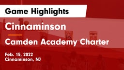 Cinnaminson  vs Camden Academy Charter Game Highlights - Feb. 15, 2022