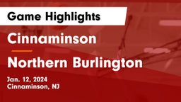 Cinnaminson  vs Northern Burlington  Game Highlights - Jan. 12, 2024