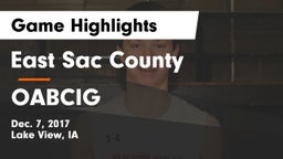 East Sac County  vs OABCIG Game Highlights - Dec. 7, 2017