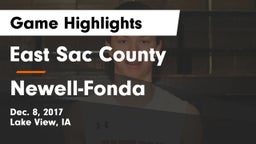 East Sac County  vs Newell-Fonda  Game Highlights - Dec. 8, 2017