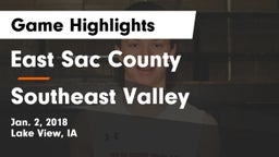 East Sac County  vs Southeast Valley Game Highlights - Jan. 2, 2018