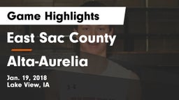 East Sac County  vs Alta-Aurelia  Game Highlights - Jan. 19, 2018