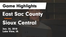East Sac County  vs Sioux Central  Game Highlights - Jan. 26, 2018