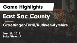 East Sac County  vs Graettinger-Terril/Ruthven-Ayrshire  Game Highlights - Jan. 27, 2018