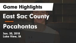 East Sac County  vs Pocahontas  Game Highlights - Jan. 30, 2018
