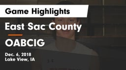 East Sac County  vs OABCIG Game Highlights - Dec. 6, 2018