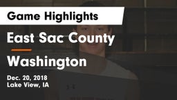 East Sac County  vs Washington  Game Highlights - Dec. 20, 2018