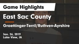 East Sac County  vs Graettinger-Terril/Ruthven-Ayrshire  Game Highlights - Jan. 26, 2019