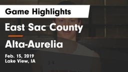 East Sac County  vs Alta-Aurelia  Game Highlights - Feb. 15, 2019