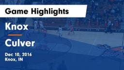 Knox  vs Culver  Game Highlights - Dec 10, 2016
