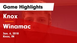 Knox  vs Winamac  Game Highlights - Jan. 6, 2018