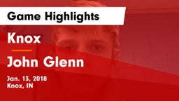 Knox  vs John Glenn  Game Highlights - Jan. 13, 2018