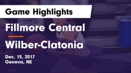 Fillmore Central  vs Wilber-Clatonia  Game Highlights - Dec. 15, 2017